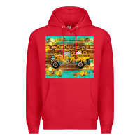 Red western bee gnomes truck honeycomb  leopard turquoise wooden serape Premium Hoodie - Artiststas