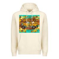 Sandshell western bee gnomes truck honeycomb  leopard turquoise wooden serape Premium Hoodie - Artiststas