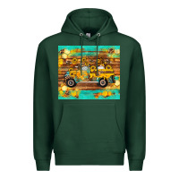 Sports Green western bee gnomes truck honeycomb  leopard turquoise wooden serape Premium Hoodie - Artiststas