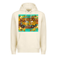 Tofu western bee gnomes truck honeycomb  leopard turquoise wooden serape Premium Hoodie - Artiststas