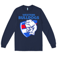 Navy western bulldogs Long Sleeve Tee - linhVisuals