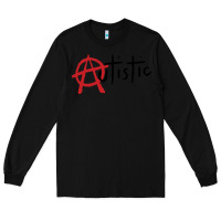 Black autistic punk Long Sleeve Tee - linhVisuals
