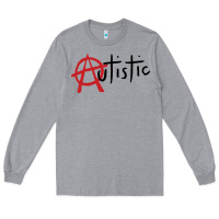 Heather Grey autistic punk Long Sleeve Tee - linhVisuals