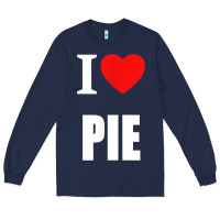 Navy retro vintage classic i love pie for pie lovers cooks chefs t shirt Long Sleeve Tee - linhVisuals