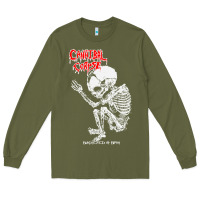 Army Green butchered at birth Long Sleeve Tee - linhVisuals