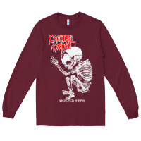 Burgundy butchered at birth Long Sleeve Tee - linhVisuals