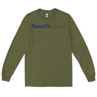 Army Green Baruch College Long Sleeve Tee - linhVisuals