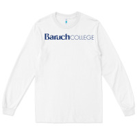 White Baruch College Long Sleeve Tee - linhVisuals