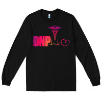 Black dnp doctor of nursing practice heartbeat color rn nurse Long Sleeve Tee - linhVisuals