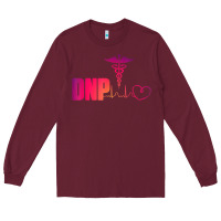 Burgundy dnp doctor of nursing practice heartbeat color rn nurse Long Sleeve Tee - linhVisuals