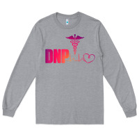 Heather Grey dnp doctor of nursing practice heartbeat color rn nurse Long Sleeve Tee - linhVisuals