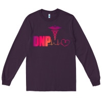 Plum dnp doctor of nursing practice heartbeat color rn nurse Long Sleeve Tee - linhVisuals