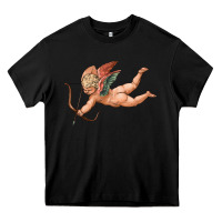 Black cupid olivia Heavy Core Tee - OliviaCreatesArt