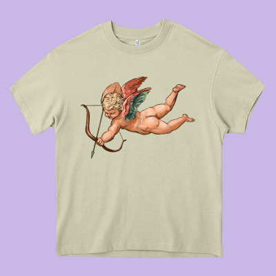 Cupid Olivia Heavy Core Tee Designed By Oliviacreatesart