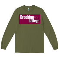 Army Green Brooklyn College Long Sleeve Tee - linhVisuals