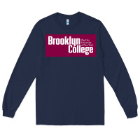 Navy Brooklyn College Long Sleeve Tee - linhVisuals