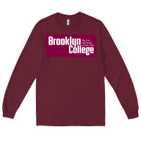 Burgundy Brooklyn College Long Sleeve Tee - linhVisuals
