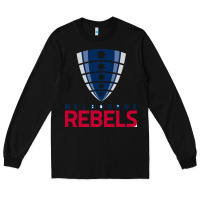 Black melbourne rebels rugby super league Long Sleeve Tee - linhVisuals