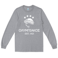 Heather Grey olympiakos greek Long Sleeve Tee - linhVisuals