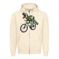 Sandshell t rex dinosaur riding dinosaur Zipper Hoodie - RanaPortraitStore