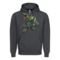 Smoke t rex dinosaur riding dinosaur Zipper Hoodie - RanaPortraitStore