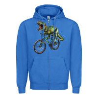 True Royal t rex dinosaur riding dinosaur Zipper Hoodie - RanaPortraitStore