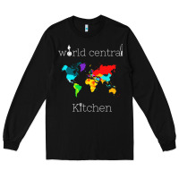 Black world central kitchen Long Sleeve Tee - linhVisuals