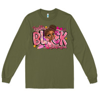 Army Green Pretty Black Educated Long Sleeve Tee - CowhideDigitalArt