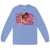 Colony Blue Pretty Black Educated Long Sleeve Tee - CowhideDigitalArt