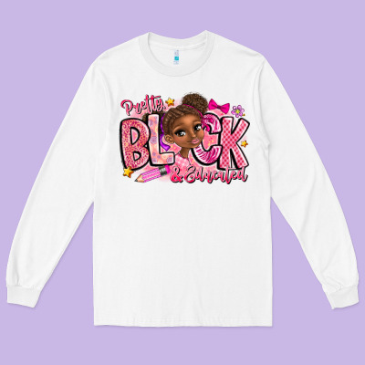 Pretty Black Educated Long Sleeve Tee Designed By Cowhidedigitalart