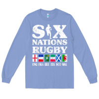 Colony Blue rugby 6 nations england france ireland italy scotland wales t shirt Long Sleeve Tee - linhVisuals