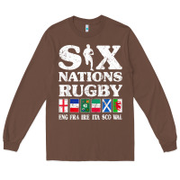 Chestnut rugby 6 nations england france ireland italy scotland wales t shirt Long Sleeve Tee - linhVisuals