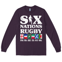 Plum rugby 6 nations england france ireland italy scotland wales t shirt Long Sleeve Tee - linhVisuals