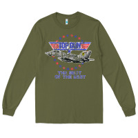 Army Green top gun the best of the best Long Sleeve Tee - linhVisuals