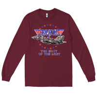 Burgundy top gun the best of the best Long Sleeve Tee - linhVisuals