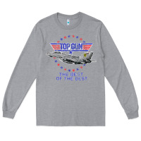 Heather Grey top gun the best of the best Long Sleeve Tee - linhVisuals