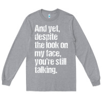 Heather Grey trending sarcastic adult humor Long Sleeve Tee - linhVisuals