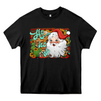 Black ho ho ho santa claus Heavy Core Tee - Jasminsmagicworld