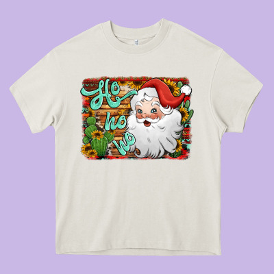 Ho Ho Ho Santa Claus Heavy Core Tee Designed By Jasminsmagicworld