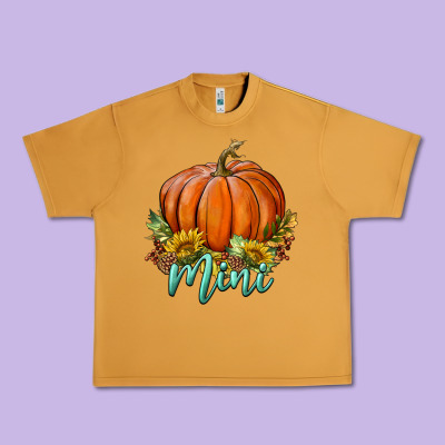 Pumpkin Mini Urban Heavy Tee Designed By Bundleandbundleshop