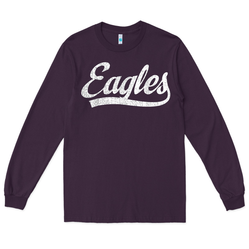 Eagles School Sports Fan Team Spirit Mascot Gift Long Sleeve Tee by linhVisuals | Teevron