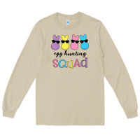 Mushroom easter egg hunting squad kindergarten squad girls boys kids Long Sleeve Tee - linhVisuals