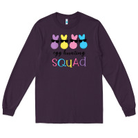 Plum easter egg hunting squad kindergarten squad girls boys kids Long Sleeve Tee - linhVisuals