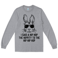 Heather Grey sunglass bunny hip hop hippity  easter gift  mens & womens t shirt Long Sleeve Tee - linhVisuals