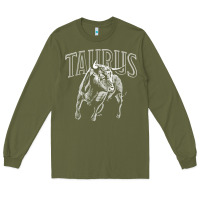 Army Green taurus zodiac sign horoscope may astrology t shirt Long Sleeve Tee - linhVisuals