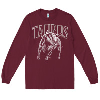 Burgundy taurus zodiac sign horoscope may astrology t shirt Long Sleeve Tee - linhVisuals