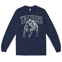 Navy taurus zodiac sign horoscope may astrology t shirt Long Sleeve Tee - linhVisuals