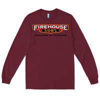 Burgundy firehouse subs Long Sleeve Tee - linhVisuals