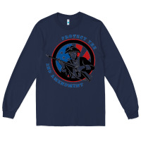 Navy american patriot Long Sleeve Tee - linhVisuals