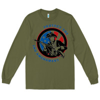 Army Green american patriot Long Sleeve Tee - linhVisuals